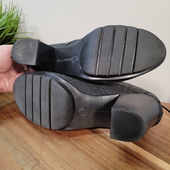 L'Amour Des Pieds Snakeskin Print Foldover Wrap Booties Ankle Boots Size 9.5 - Picture 12 of 15